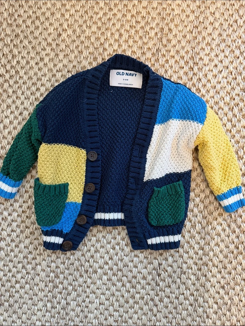 Old Navy Baby Boys' Colorblock Knit Cardigan